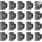 20 Pcs 1" Pipe Fitting Tee, DN25 Threaded Gray Cast Malleable Iron. Fixed Price $22.20.