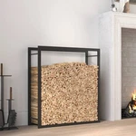 Firewood Rack Matt Black 31.5"X11"X33.9" Steel. Fixed Price $90.12.