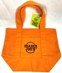 Trader Joe's Orange Mini Canvas Tote Bag 2025 Sold Out Stores. Fixed Price $15.95.
