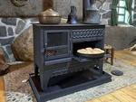 Extra Large Wood Stove With Fireplace, Handmade Custom Oven, Cooking Cabin. Fixed Price $1980.00.