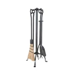 Minuteman English Country 5 Pc Wrought Iron Fireplace Tool Set Graphite. Fixed Price $284.29.