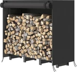 4FT Firewood Rack With Cover Outdoor Log Adjustable Holder. Fixed Price $49.39.