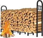 Greener 6.6FT Firewood Rack Outdoor Heavy Duty Log Holder Metal Black. Fixed Price $49.99.