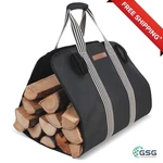 Heavy-duty Indoor/outdoor Firewood Log Carrier Tote With Padded Handles. Fixed Price $35.99.