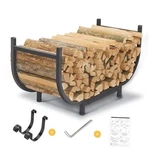 Curved Rack Outdoor Indoor, Black 30 Inch Rustproof Storage. Fixed Price $38.87.
