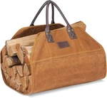 Good Gain Firewood Carrier Waxed Canvas With Faux Leather Handle,. Fixed Price $35.99.