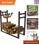 Sunnydaze 33" Indoor Firewood Rack With Kindling Log Holder Heavy-duty Outd.... Fixed Price $133.89.