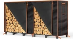 Greener 6.6FT Firewood Rack COVER-600D Oxford Fabric Heavy-duty Size: 76X24X42. Fixed Price $85.02.