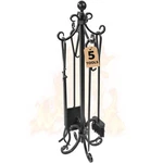 Amagabeli Garden & Home 5 Pieces Fireplace Cast Iron Toolset, Black. Fixed Price $90.55.