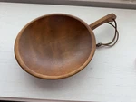Vtg Stoware Maple Wooden Bowl With Handle Mid Century Stowe Vermont Rare. Fixed Price $34.97.