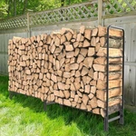 Sturdy 8FT Firewood Rack Outdoor Indoor For Store Logs Fireplace Storage Xl. Fixed Price $65.92.