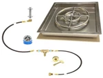 316 Stainless 12 Fire Ring Pre Plumbed Gas Pit/ Table Kit W/ 16X16" Pan. Fixed Price $447.00.