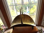 Vintage Brass Firewood Holder 13-1/2" X 21" Fireplace Log/kindling Basket Used. Fixed Price $35.00.