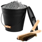 Feed Garden 3.5 Ash Bucket With Lid,shovel,broom And Gallon, Black. Fixed Price $88.49.