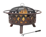 Sunnydaze Decor 30-IN Bronze Steel Wood-burning Fire Pit. Fixed Price $111.20.