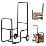 Rolling Firewood Log Cart Rack Storage Mover W/ 2 Wear-resistant Wheels. Fixed Price $35.99.