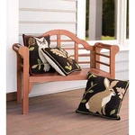 Plow & Hearth Lutyens Wood Garden Bench, In Natural - New. Fixed Price $300.00.