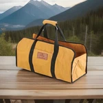 Whiteduck Tuff Large Firewood Carrier 21 Oz. Heavy Duty Waxed Canvas Log Tan. Fixed Price $29.99.