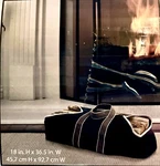 Pleasant Hearth Canvas Wood Log Tote Black - 18" X 36.5" Super Heavy Duty No Rip. Fixed Price $23.00.