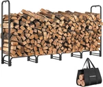 8FT Firewood Rack, Heavy Duty Adjustable Log Holder Indoor Outdoor. Fixed Price $49.95.