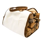 , Durable Canvas Firewood Bag With Leather Liner Handmade (swayze Suede). Fixed Price $96.82.
