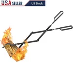Heavy Duty Cast Iron Fireplace Tongs Pit Tool Easy Grip Log Grabber New. Fixed Price $24.30.