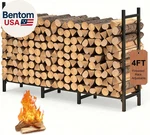 4FT Firewood Rack Indoor Outdoor, Heavy Duty Log Holder Stand For Fireplace, Adj. Fixed Price $53.71.