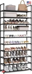 Songmics 10-TIER Shoe Rack 11 X 32.7 68 Metal Fabric Storage Organizer. Fixed Price $32.99.