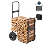 Firewood Log Cart, 250 Lbs Capacity, Outdoor And Indoor Rack Storage Mover. Fixed Price $100.70.