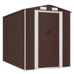 Galvanized Steel Garden Shed - Dark Brown Outdoor Storage Solution Vidaxl. Fixed Price $1210.99.