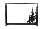 Fireplace Screen Glass And Steel Northwoods Design 38 26 Textured Black By .... Fixed Price $348.23.