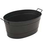 Achla Designs Black Oval Galvanized Steel Tub. Fixed Price $75.58.