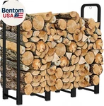 Firewood Rack Stand 4FT Heavy Duty Logs Holder For Outdoor Indoor Fireplace Meta. Fixed Price $113.43.