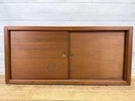 Vtg Napa Valley Box 36 Cassette Tape Holder Storage Wood Sliding Door Wall Mount. Fixed Price $54.99.