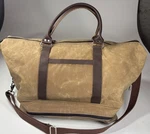 Morgan Stanley Waxed Canvas Leather Duffle Bag Scarborough Tweed Usa Weekender. Fixed Price $119.88.