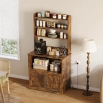 Garvee Bakers Rack For Spice Dishe And Pot Coffee Bar Cabinet With Power Outlets. Fixed Price $139.22.