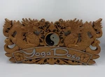 Balinese Dragons Naga Wall Art Relief Panel Hand Carved Wood Joga Desa 16 X8. Fixed Price $53.25.
