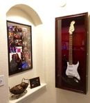 Guitar Display Case Electric Mahogany & Red Wood Rack Wall Gibson Fender Cabinet. Fixed Price $349.99.