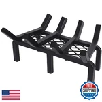 14" Fireplace Grate With Ember Retainer Cast Iron Log Holder Heavy Duty. Fixed Price $62.40.