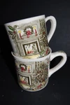 Set Of 2 -vintage Johnson Brothers -merry Christmas Fireplace Mug/cup -england. Fixed Price $19.95.