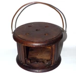 Antique Oak Wood Foot Warmer Brass Handle Coal Stove Dutch 19TH Century Heavy. Fixed Price $95.00.