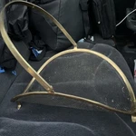 Brass Fireplace Log Carrier Wood Holder Claw Feet Vintage Cradle Rack. Fixed Price $18.00.