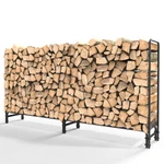 Extra Large 8FT Outdoor Firewood Rack Strong Metal Log Holder Stackers. Fixed Price $55.99.