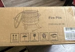 Singlyfire Pit 36'' Wood Burning Large Round Fireplace Outdoor W/ Bbq Grate. Fixed Price $115.00.