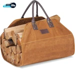Good Gain Firewood Carrier Waxed Canvas With Faux Leather Handle. Fixed Price $23.15.