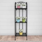 Pure Garden 2-TIER Wrought Iron Plant Stand Indoor/outdoor Vintage Look. Fixed Price $118.03.