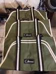 3 Coltrane 40"X18" Waxed Canvas Log Carrier Firewood Tote Handles Securing Strap. Fixed Price $39.90.
