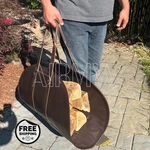 Firewood Log Carrier Handmade Real Cowhide Leather Bag. Fixed Price $100.00.