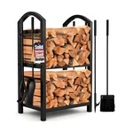 Amagabeli Garden & Home Firewood Rack Indoor With Tools 5-PIECE Fireplace Too.... Fixed Price $67.99.