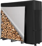 4FT Outdoor Firewood Rack With Cover, Heavy Duty Square Strong Stand. Fixed Price $99.99.